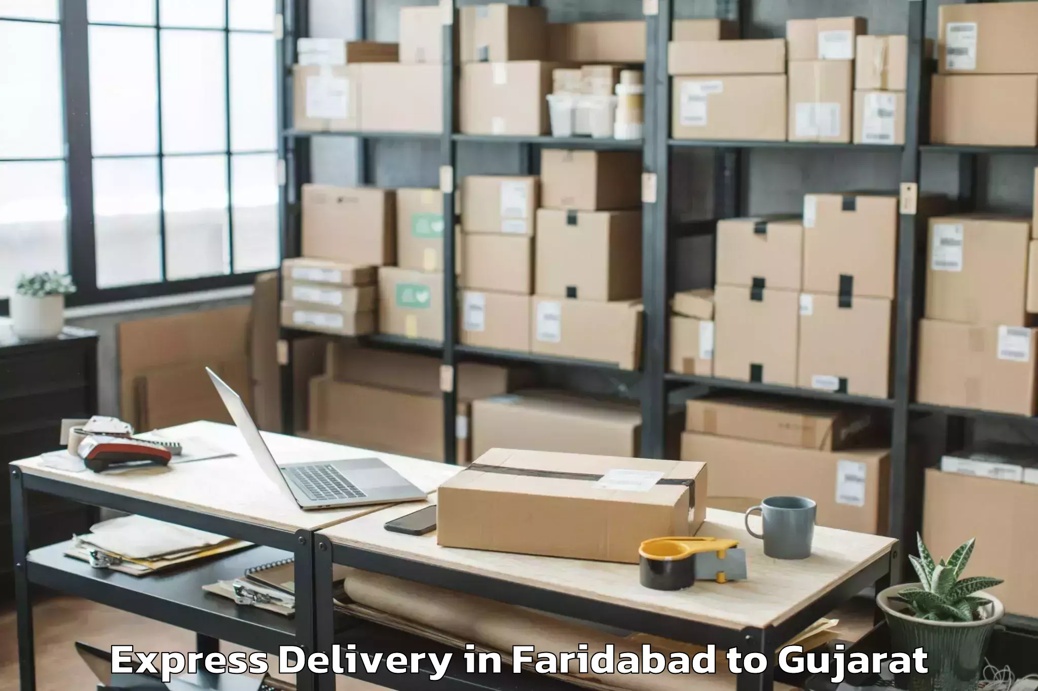 Professional Faridabad to Jetalsar Express Delivery